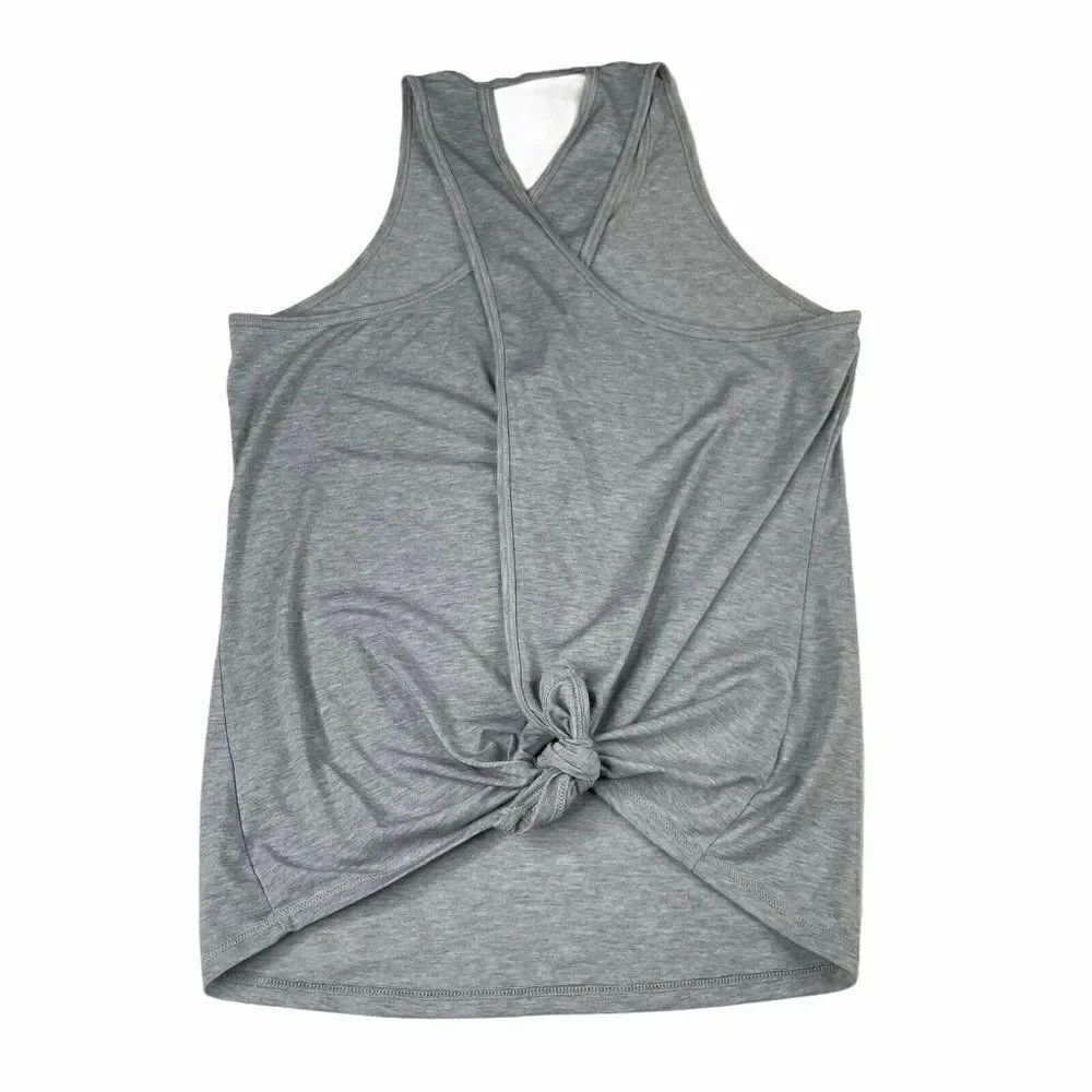 ATHLETA Essence Open Back Tank Gray - Picture 3 of 8
